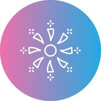 Firework Line Gradient Circle Icon vector