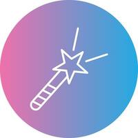 Magic Line Gradient Circle Icon vector