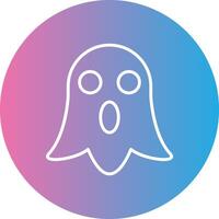 Ghost Line Gradient Circle Icon vector