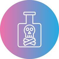 Poison Line Gradient Circle Icon vector