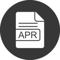 APR File Format Glyph Inverted Icon vector