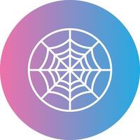 Spider Web Line Gradient Circle Icon vector