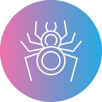 Spider Line Gradient Circle Icon vector