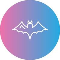 Bat Line Gradient Circle Icon vector
