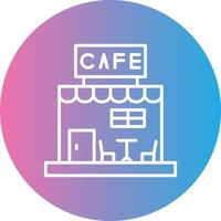 Cafe Line Gradient Circle Icon vector