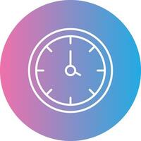 Clock Line Gradient Circle Icon vector