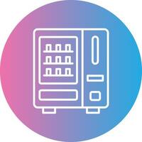 Vending Machine Line Gradient Circle Icon vector