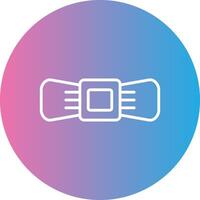 Bow Line Gradient Circle Icon vector