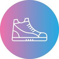 Sneaker Line Gradient Circle Icon vector