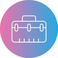 Suitcase Line Gradient Circle Icon vector