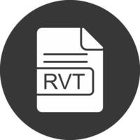 rvt archivo formato glifo invertido icono vector