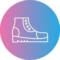 Boots Line Gradient Circle Icon vector