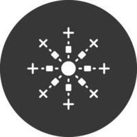 Firework Glyph Inverted Icon vector
