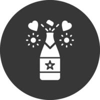 Champagne Glyph Inverted Icon vector