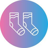 Socks Line Gradient Circle Icon vector