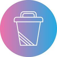 Trash Can Line Gradient Circle Icon vector