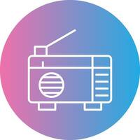 Radio Line Gradient Circle Icon vector