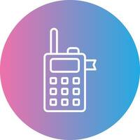 Walkie Talkie Line Gradient Circle Icon vector