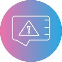 Alert Line Gradient Circle Icon vector