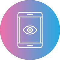Smartphone Line Gradient Circle Icon vector