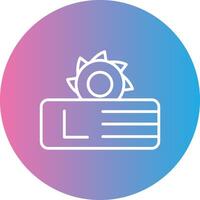 Table Saw Line Gradient Circle Icon vector