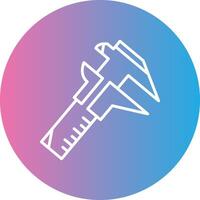 Caliper Line Gradient Circle Icon vector