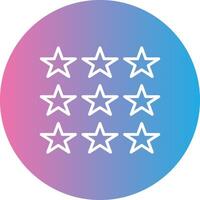 Stars Line Gradient Circle Icon vector