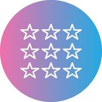 Stars Line Gradient Circle Icon vector