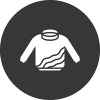 Sweater Glyph Inverted Icon vector