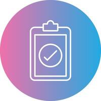 Checked Line Gradient Circle Icon vector