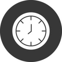 icono de glifo de reloj invertido vector