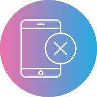 Smartphone Line Gradient Circle Icon vector
