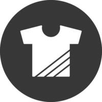 Tshirt Glyph Inverted Icon vector