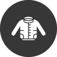 Jacket Glyph Inverted Icon vector