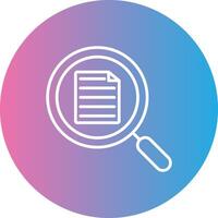 Magnifying Line Gradient Circle Icon vector