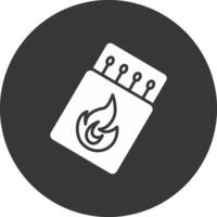 Match Glyph Inverted Icon vector