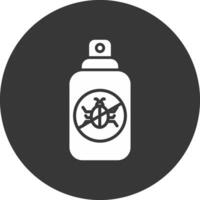 Insect Repellent Glyph Inverted Icon vector