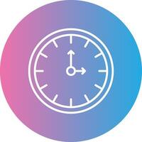 Clock Line Gradient Circle Icon vector