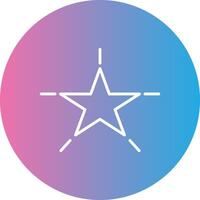 Star Line Gradient Circle Icon vector