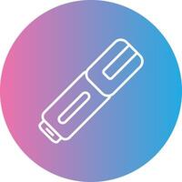 Highlighter Line Gradient Circle Icon vector