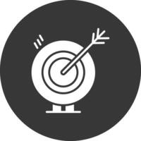 Target Glyph Inverted Icon vector