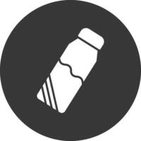 Bottle Glyph Inverted Icon vector