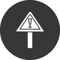 Alert Glyph Inverted Icon vector