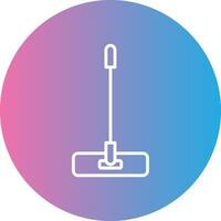 Mop Line Gradient Circle Icon vector