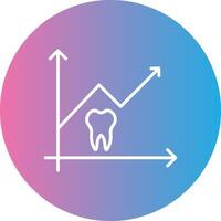 Stats Line Gradient Circle Icon vector