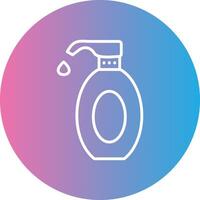 Lotion Line Gradient Circle Icon vector