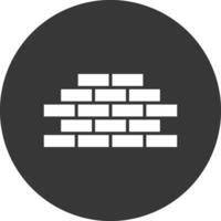 Wall Glyph Inverted Icon vector