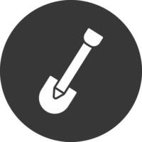 Shovel Glyph Inverted Icon vector