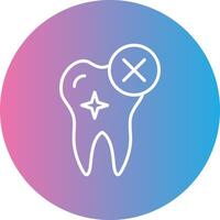 Rejected Line Gradient Circle Icon vector