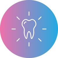 dental cuidado línea degradado circulo icono vector